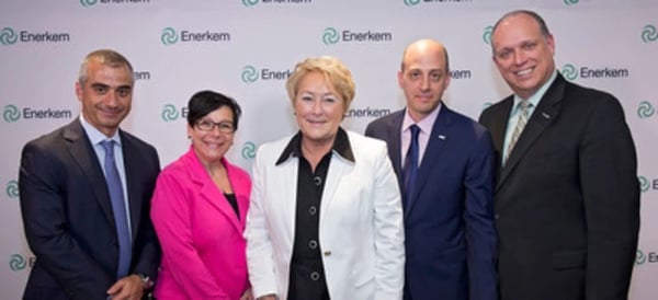  From left to right: Habib Kairouz, Managing Partner, Rho Ventures, Élaine Zakaïb, Minister for Industrial Policy and the Banque de développement économique du Québec, Québec Premier Pauline Marois, Vincent Chornet, President and CEO, Enerkem, and Stéphane Bergeron, Minister of Public Security and minister responsible for the Ouatouais region