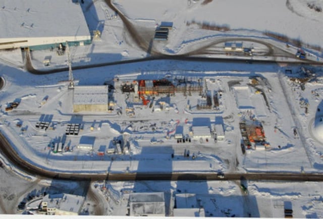 Aerial view of drop-in project