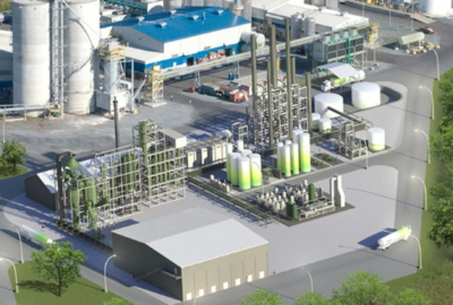 Première usine commerciale d'éthanol à partir de déchets du Québec à Varennes.